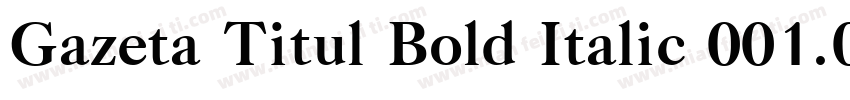 Gazeta Titul Bold Italic 001.001字体转换